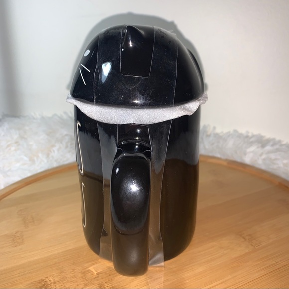 Rae Dunn Halloween HOCUS POCUS Black Ceramic Mug with Cat Topper 9" - Picture 4 of 6